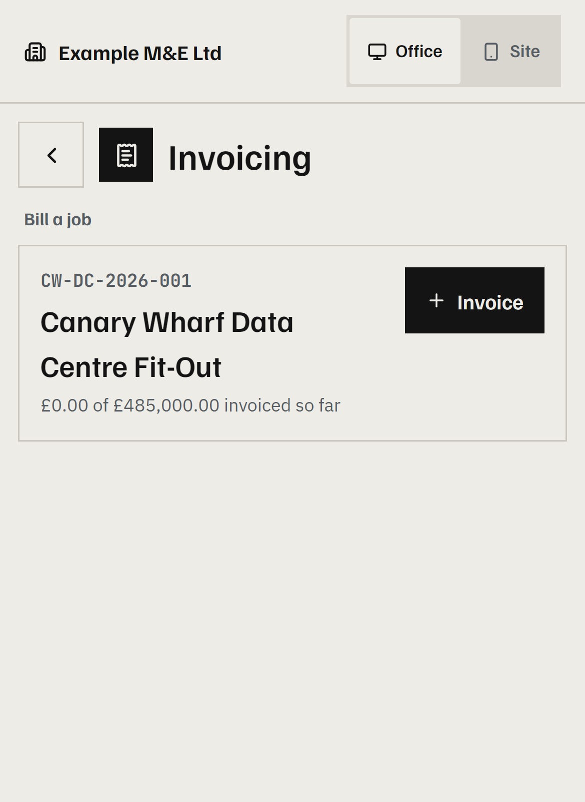 An invoice built from approved work